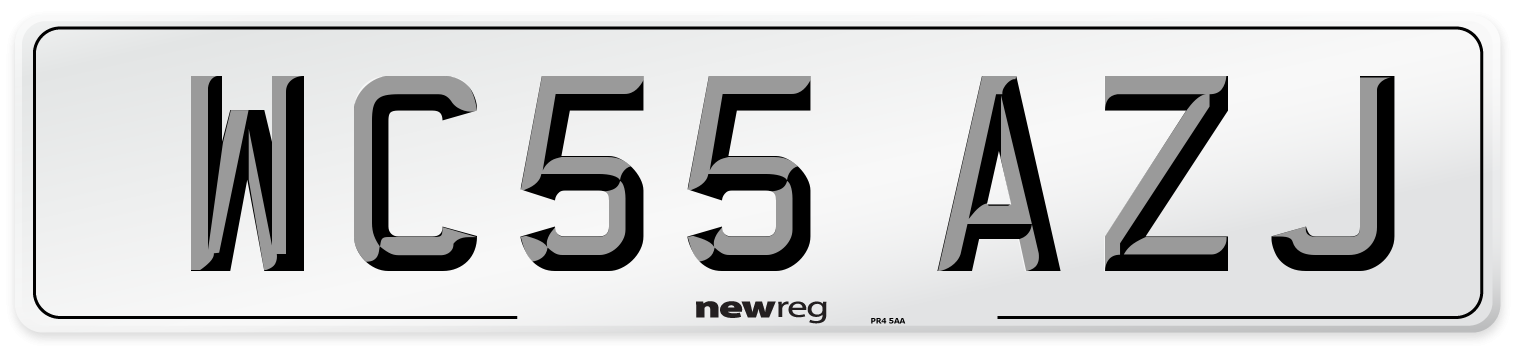 WC55 AZJ Number Plate from New Reg